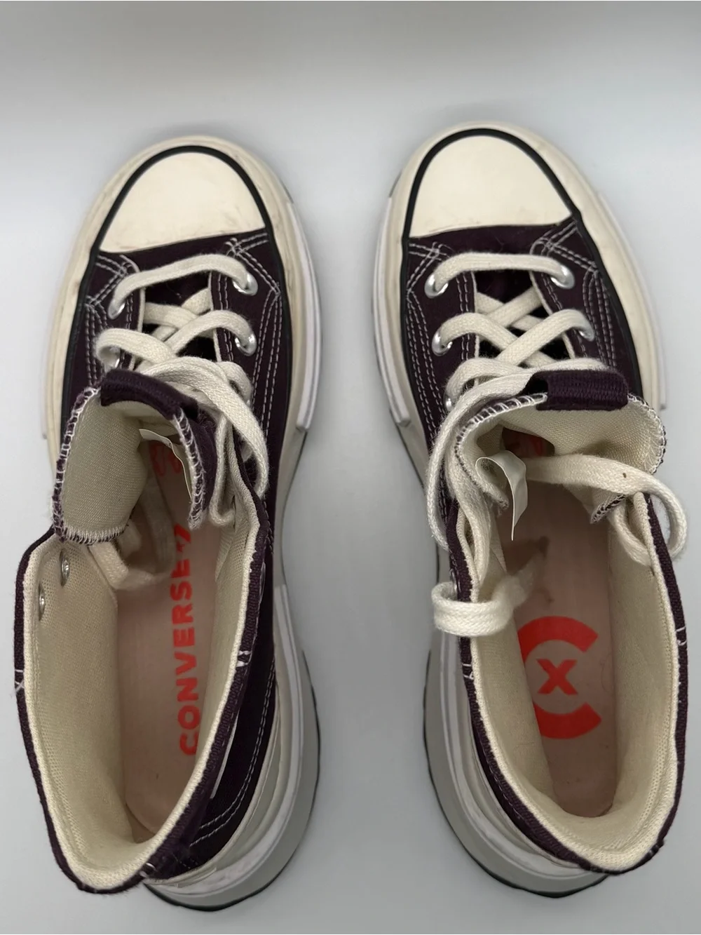 Converse Runstar Legacy CX Hi Black Cherry‎ White Egret Platform A01363C Scuffed - Picture 8 of 10